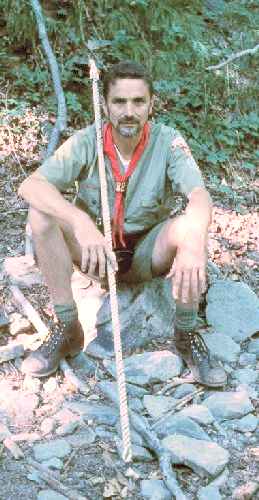 Dad resting on a hike