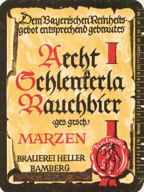 Aecht Schlenkerla Rauchbier, my favorite beer! Brewed only in Bamberg, Germany. It has a strong smoky flavor, which may not be for everyone, and maybe not for everyday drinking, at least it's not for me.