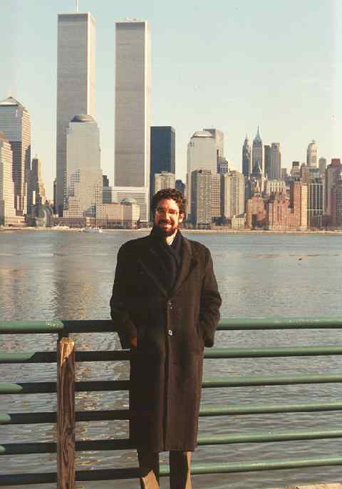 Jim and WTC taken from New Jersey, 1995
