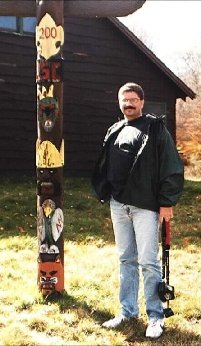 Dave and totem pole
